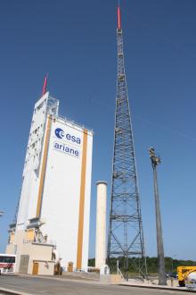 Le pas de tir d'Ariane 5